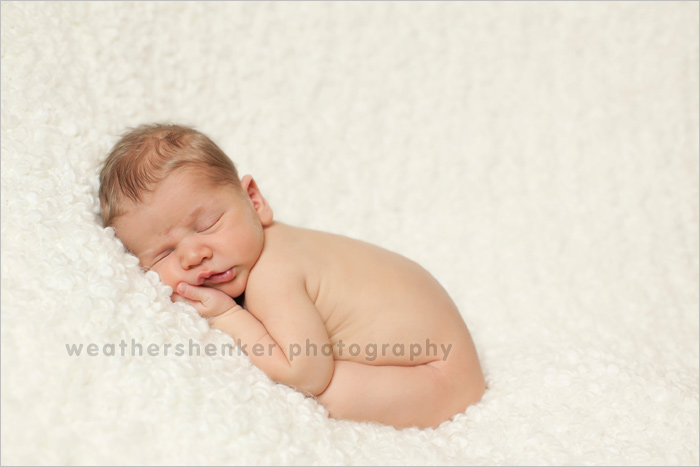 sleepy newborn baby