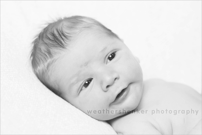 black and white newborn image